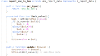screenshot of some PHP code for a class that handles data.